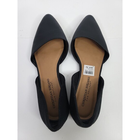 Christian Siriano Flats Womens Size 7.5 Black Slip On Shoes - Picture 5 of 10